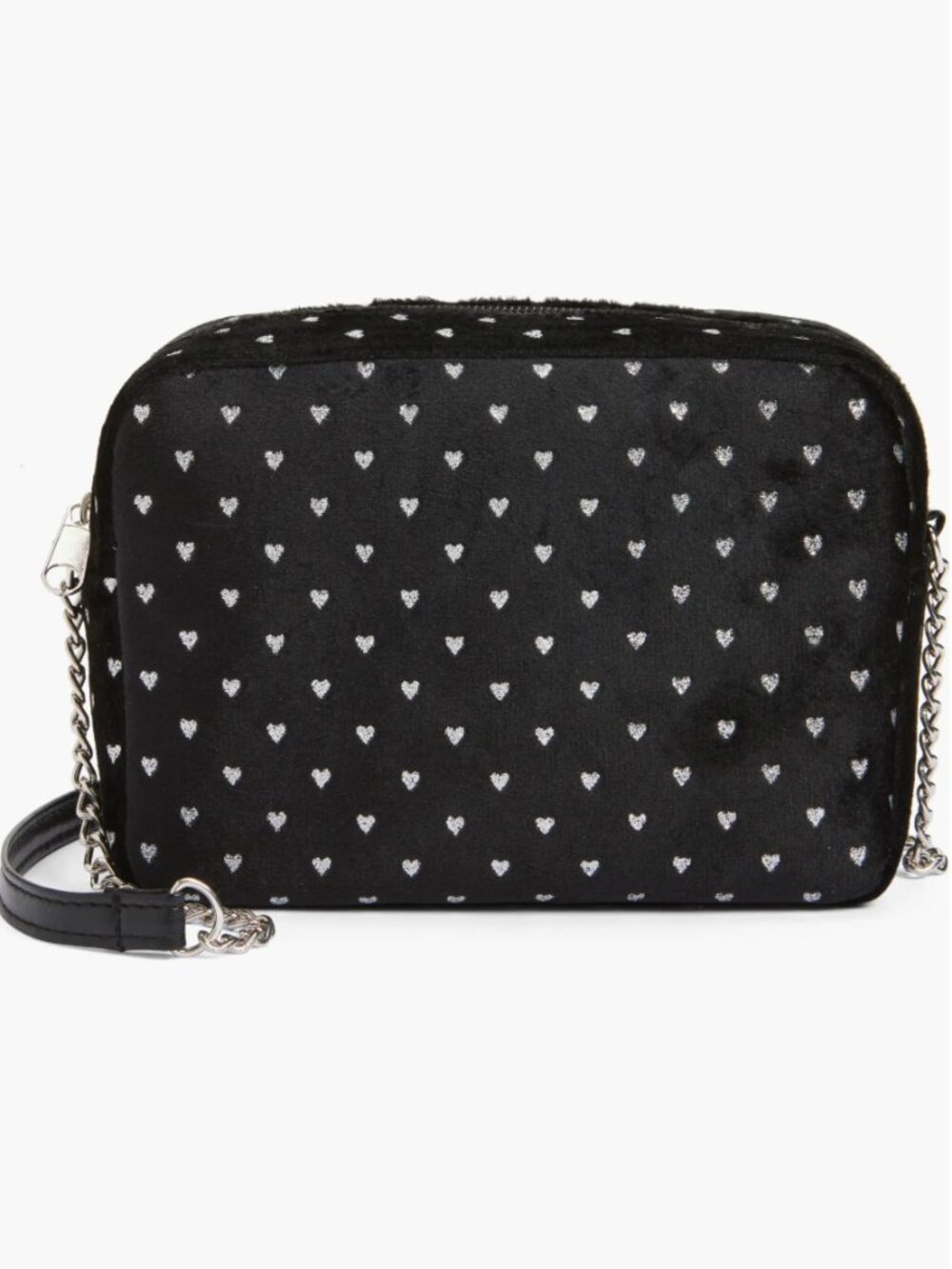 Capelli Kids Velvet Glitter Heart Bag